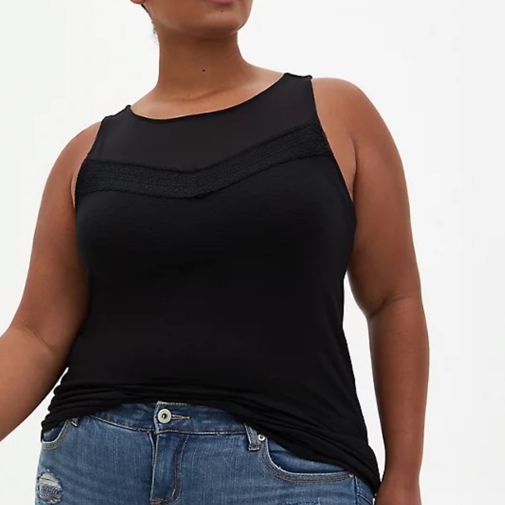 Mesh Yoke Tank Super Soft Black